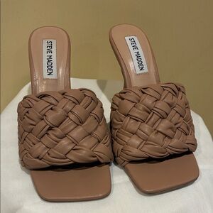 Steve Madden Jarina Women's Tan 6M Braided Heels
